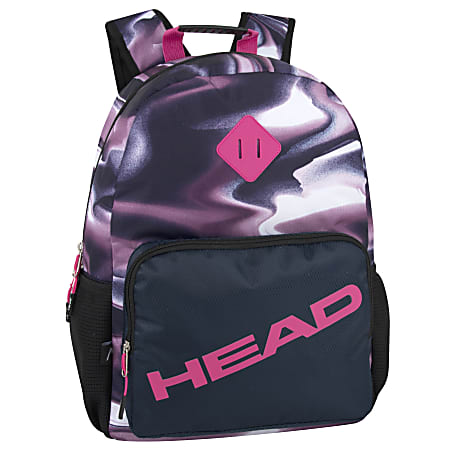 HEAD Athletic Travel Backpack With 17" Laptop Pocket, Blue/Pink