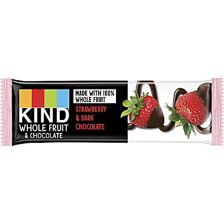 KIND Pressed Dark Chocolate Fruit Bars - Gluten-free, Individually Wrapped, Trans Fat Free, Low Sodium, Low Fat - Dark Chocolate Strawberry - 1.34 oz - 12 / Box