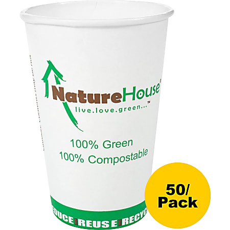 NatureHouse® Paper/PLA Party Cups, 16 Oz., Pack Of 50