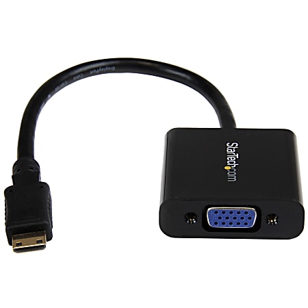 StarTech.com Mini HDMI To VGA Adapter Converter, Black