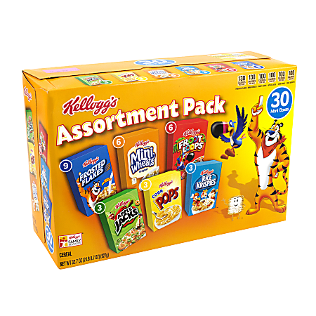 Kellogg's Assorted Cereal, Box Of 30