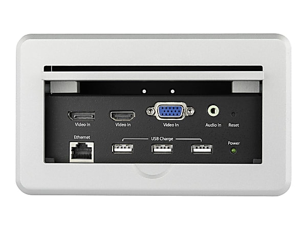 StarTech.com Conference Table Connectivity Box for A/V - USB Charging - LAN - HDMI/VGA/DisplayPort Inputs - BOX4HDECP2