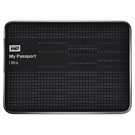 WD My Passport™ Ultra 500GB Portable External Hard Drive, USB 3.0/2.0, Black