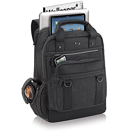 Solo Bradford Executive Collection Backpack For 15.6 Laptops BlackGray -  Office Depot