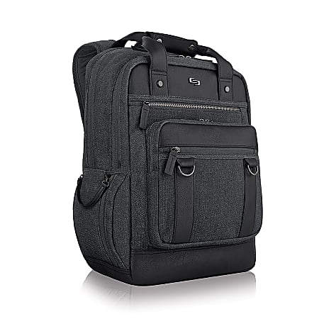 Solo Bradford Executive Collection Backpack For 15.6" Laptops, Black/Gray