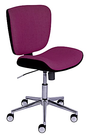 Serta® Style Collection Haylie Fabric Mid-Back Office Chair, Fuchsia/Charcoal/Chrome