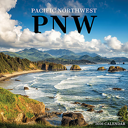 2026 TF Publishing Scenic & Nature Monthly Wall Calendar, 12" x 12", Pacific Northwest, January To December
