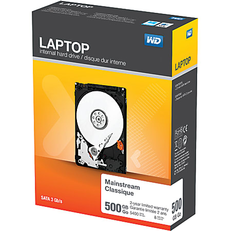 WD Mainstream 500GB Internal Hard Drive For laptops, 8GB Cache, SATA/300