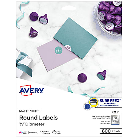 Avery 4221 Labels With Pop up Edge - Office Depot