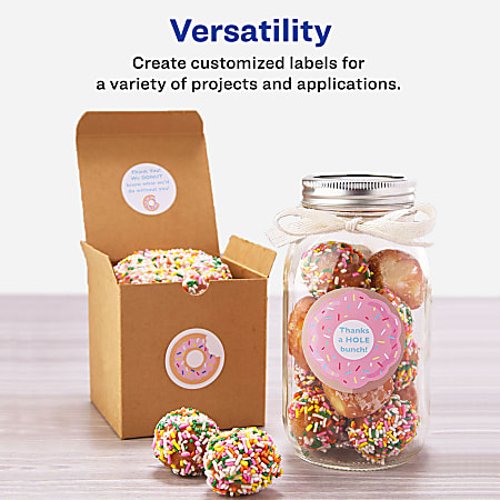 Avery® Printable Labels With Sure Feed®, 4221, Round, 3/4