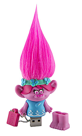 KIDdesigns USB 2.0 Flash Drive, 16GB, Trolls Poppy, Pink, WYU16PYFXV6