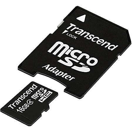 Transcend TS16GUSDHC4 16 GB Class 4 microSDHC - Class 4 - 1 Card