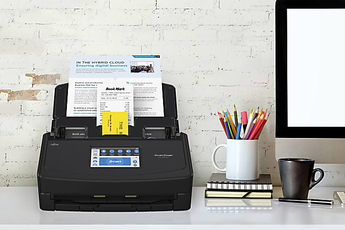 Fujitsu ScanSnap iX1600 Large Format ADF Scanner Black - Office Depot