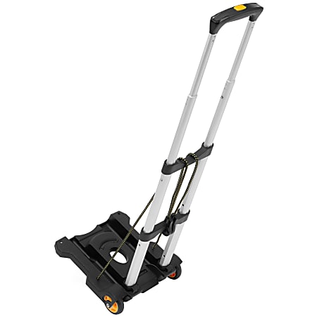 Mount-It! Folding Premium Luggage Cart, Black