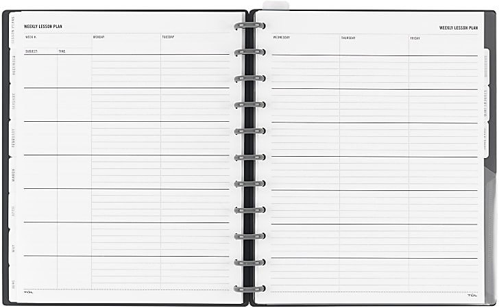 Arc by Staples 8.5 x 11 Fits with Circa Letter Letter Size Planner sold separately TUL Weekly Lesson Planner Inserts for Letter Size Discbound Planners ,