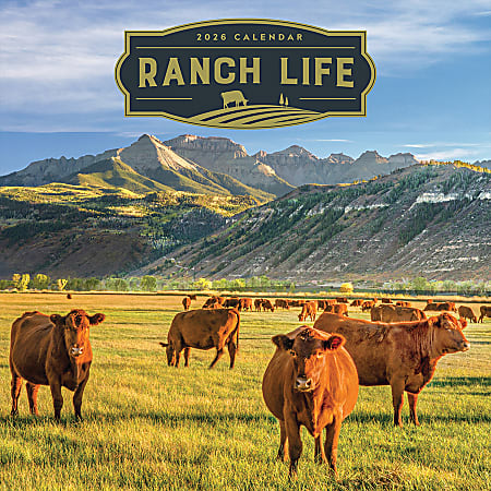 2026 TF Publishing Scenic & Nature Monthly Wall Calendar, 12" x 12", Ranch Life, January To December