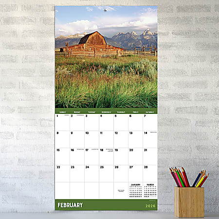 Calendrier Mural 2026 Nature Zen - 30x60 Cm, Papier 140g, Multilingue, De Janvier à Décembre, Déco Et Organisation