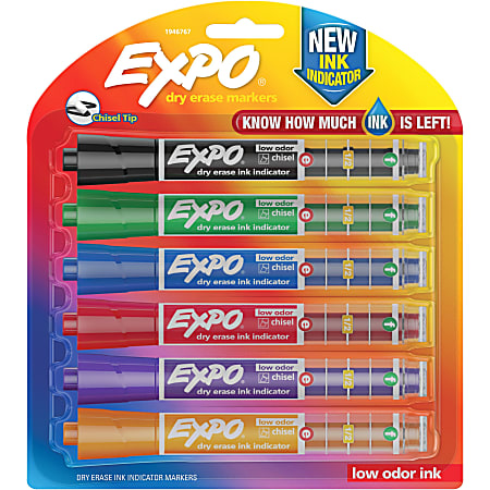 Expo Dry Erase Markers Chisel Tip Assorted Ink 8/Pack (1927524) 1677925 –  BrickSeek