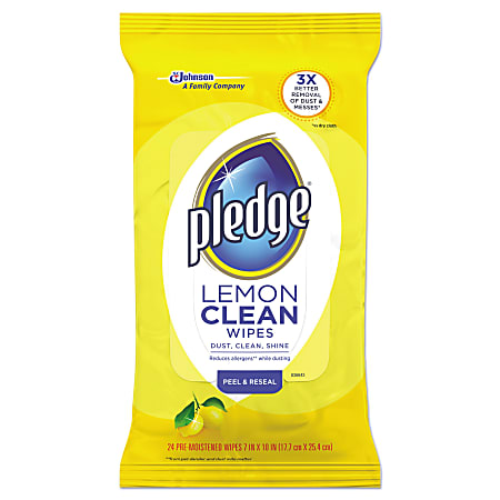 Lemon Scent Wet Wipes, Cloth, 7 x 10, White, 24/Pack, 12 Packs/Carton