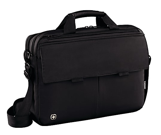 Wenger® Route Messenger Bag With 16" Laptop Pocket, Black
