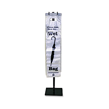 Wet Umbrella Bag Stand, Powder Coated Steel, 10w x 10d x 40h, Black