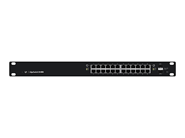 Ubiquiti EdgeSwitch 24 - Switch - L3 - managed - 24 x 10/100/1000 (PoE+) + 2 x Gigabit SFP - rack-mountable - PoE+