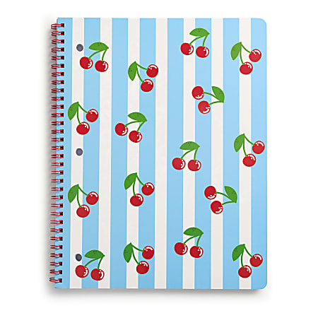 Eccolo BTS Notebook, 8-1/2" x 11", 1 Subject, College Rule, 80 Sheets, Cherries