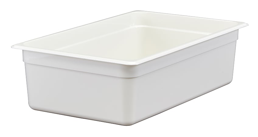 Cambro Camwear GN 1/1 Size 6" Food Pans, 6”H x 12-3/4”W x 20-7/8”D, White, Set Of 6 Pans