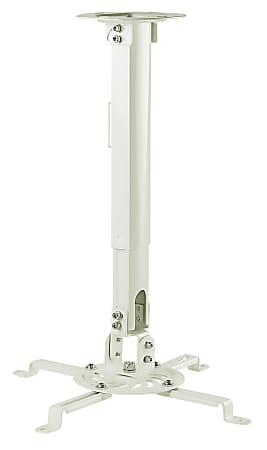 Mount-It! Universal Projector Ceiling Mount, White, MI606B