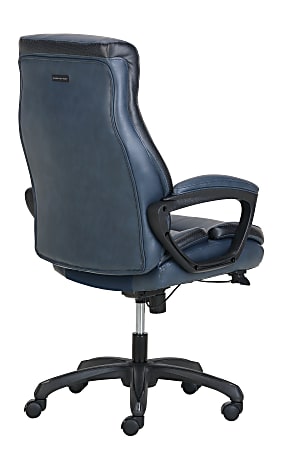 Navy blue leather executive office hot sale chair