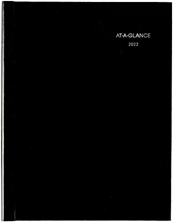 AT-A-GLANCE® DayMinder Weekly Appointment Book, 8" x 11", Black, January To December 2022, G520H00