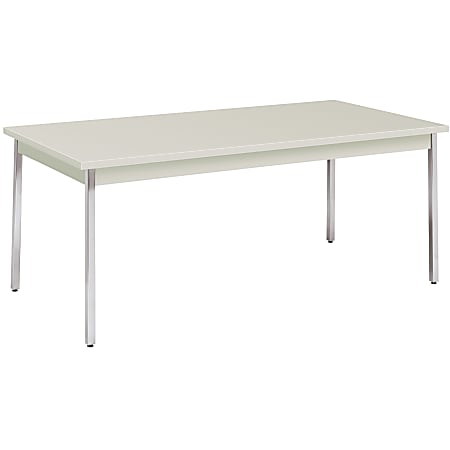 HON® Laminate All-Purpose Utility Table, 29"H x 36"W x 72"D, Loft/Chrome