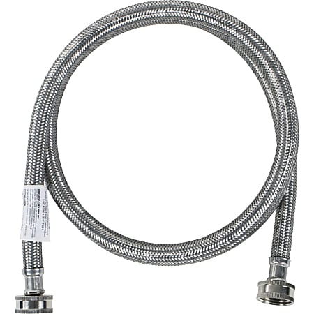 Certified Appliance Accessories Braided Stainless Steel Washing Machine Hose - 60" - Silver, Stainless Steel - WM60SS