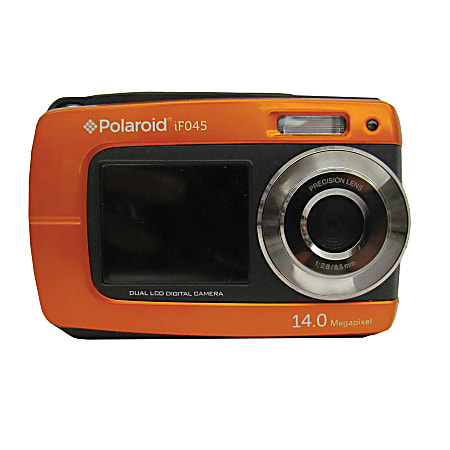 Polaroid IF045 14 Megapixel Digital Camera Orange - Office Depot