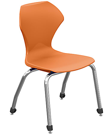 Marco Group™ Apex™ Apex Series Stacking Chairs, 32"H, Orange/Chrome, Set Of 4 Chairs