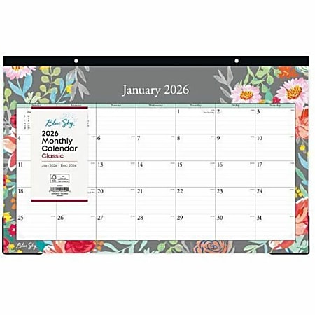 2026 Blue Sky Monthly Desk Pad Calendar 11 x 17 Sophie January To ...
