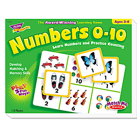 TREND Numbers 0-10 Match Me Puzzle Game, Ages 3 - 6