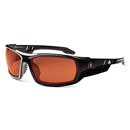 Ergodyne Skullerz® Safety Glasses, Odin, Polarized, Black Frame, Copper Lens
