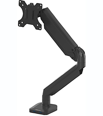 Fellowes® Platinum Series Single-Monitor Arm For Monitors Up To 40", 17 1/4"H x 4 1/2"W x 18 9/16"D, Black, 8043301