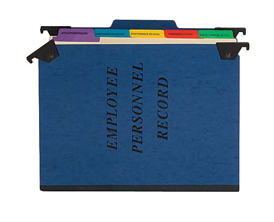 Pendaflex® Hanging-Style Personnel File Folder, 2" Expansion, 9-1/2" x 11-3/4", Letter Size, Blue