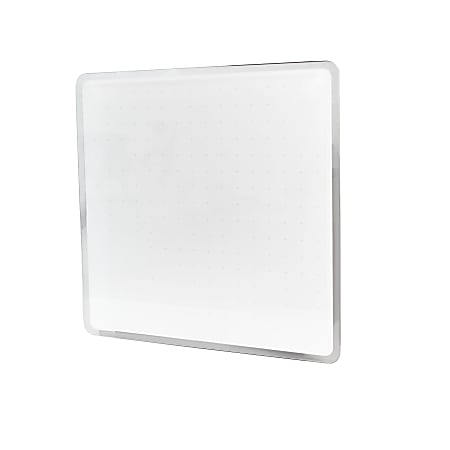 Floortex® Viztex® Glacier Multi-Purpose Grid Glass Dry Erase Board, 14" x 14", White