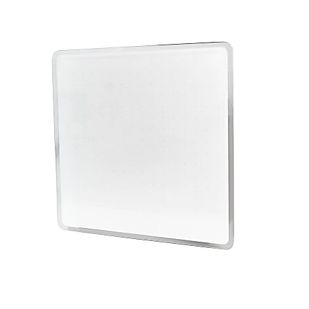 Floortex Viztex Glacier Multipurpose Grid Unframed Dry-Erase Whiteboard, 14" x 14", White
