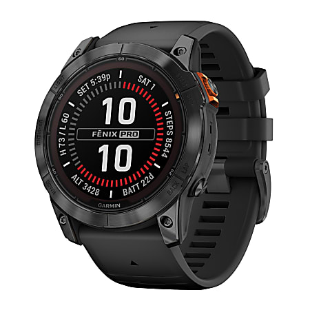 Garmin fenix 7X Pro Solar Edition Smartwatch, Slate Gray/Black