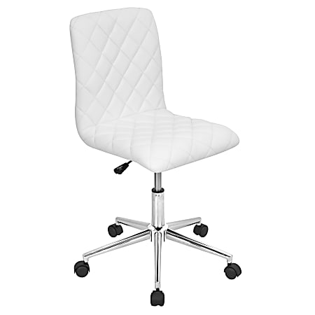 LumiSource Caviar Desk Chair, White