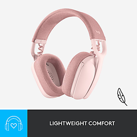 【もー】ZONE VIBE 100 ワイヤレス ヘッドフォン ローズ Zone Vibe 100 Wireless Over the Ear Headphones | Logitech