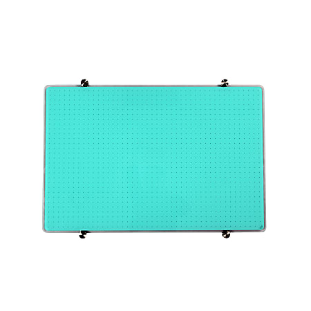 Floortex Viztex Glacier Multipurpose Grid Magnetic Unframed Dry-Erase Whiteboard, 30" x 40", Teal
