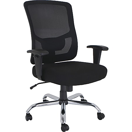 Lorell® Big & Tall Ergonomic Mesh Mid-Back Task Chair, Black
