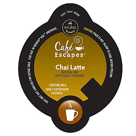 Café Escapes™ Chai Latté Vue™ Packs, 0.4 Oz., Box Of 32