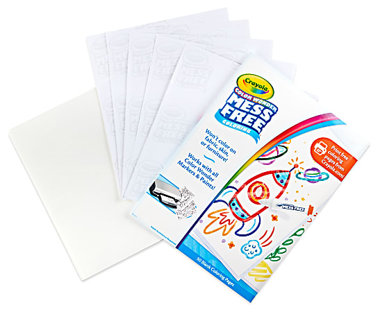 Crayola Color Wonder Blank Coloring Pages White Pack Of 50 Pages - Office  Depot