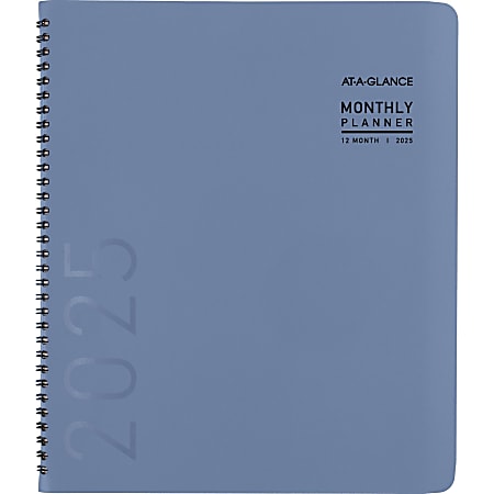2025 AT-A-GLANCE® Contemporary Monthly Planner, 9" x 11", Slate Blue, January To December, 70250X20